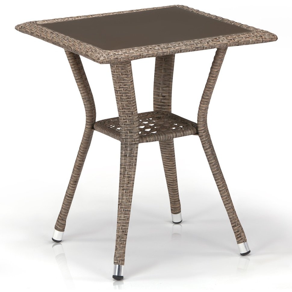 Плетеный стол T25-W56-50x50 Light brown 