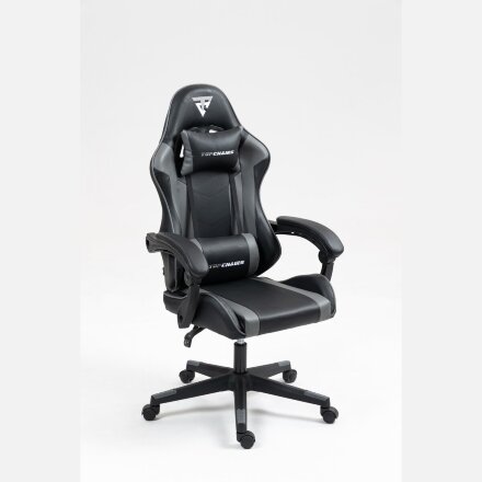 Кресло спортивное TopChairs Commander черно-серый 
